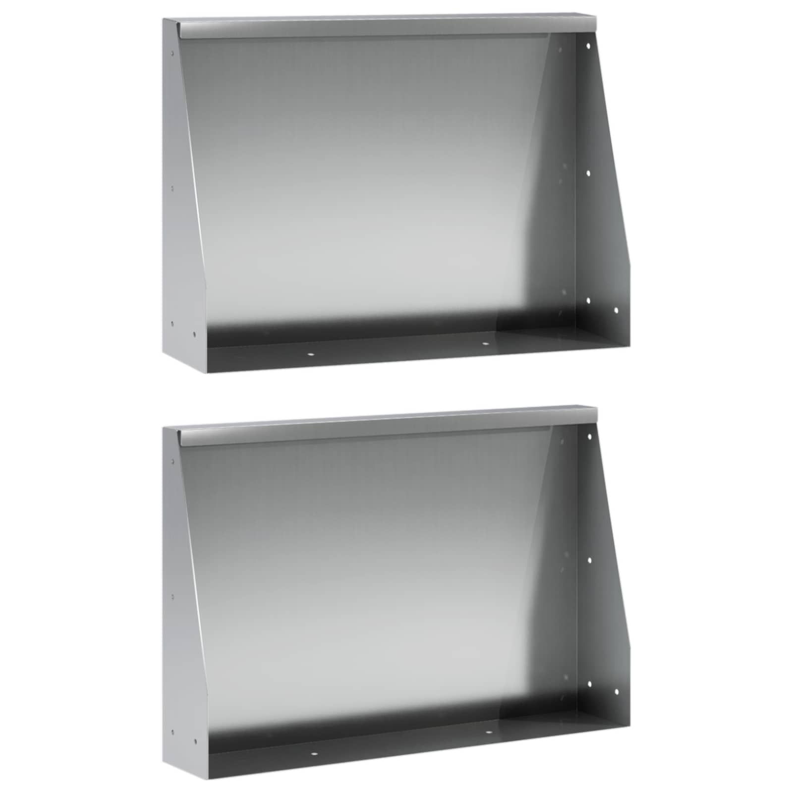 vidaXL Mur oporowy 2 szt. 60 x 12 x 40 cm Stal ocynkowana srebrny