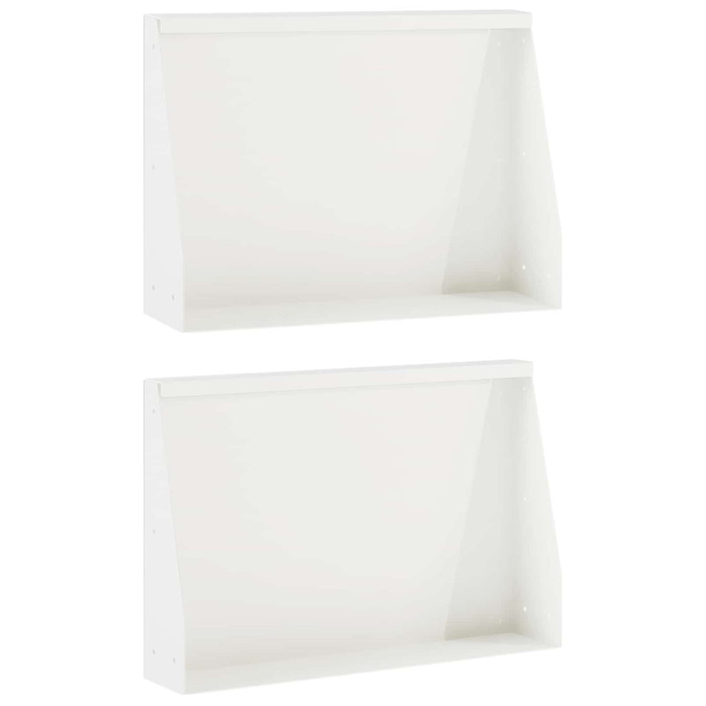 vidaXL Mur oporowy 2 szt. 60 x 12 x 50 cm Stal Biały