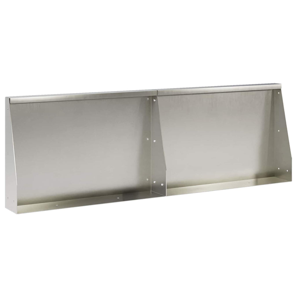vidaXL Mur oporowy 2 szt. 60 x 12 x 50 cm Stal nierdzewna srebrny