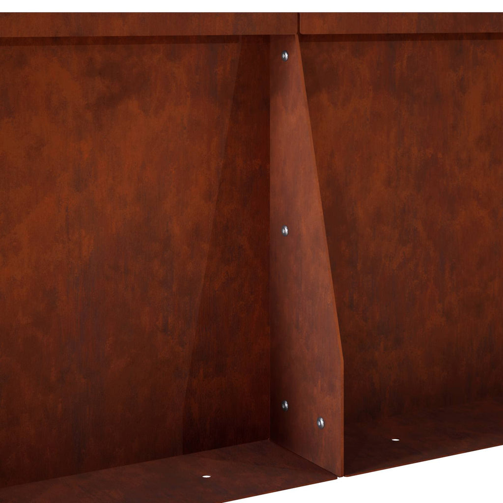 vidaXL Mur oporowy 2 szt. 60 x 12 x 50 cm Stal kortenowska Rdzawy