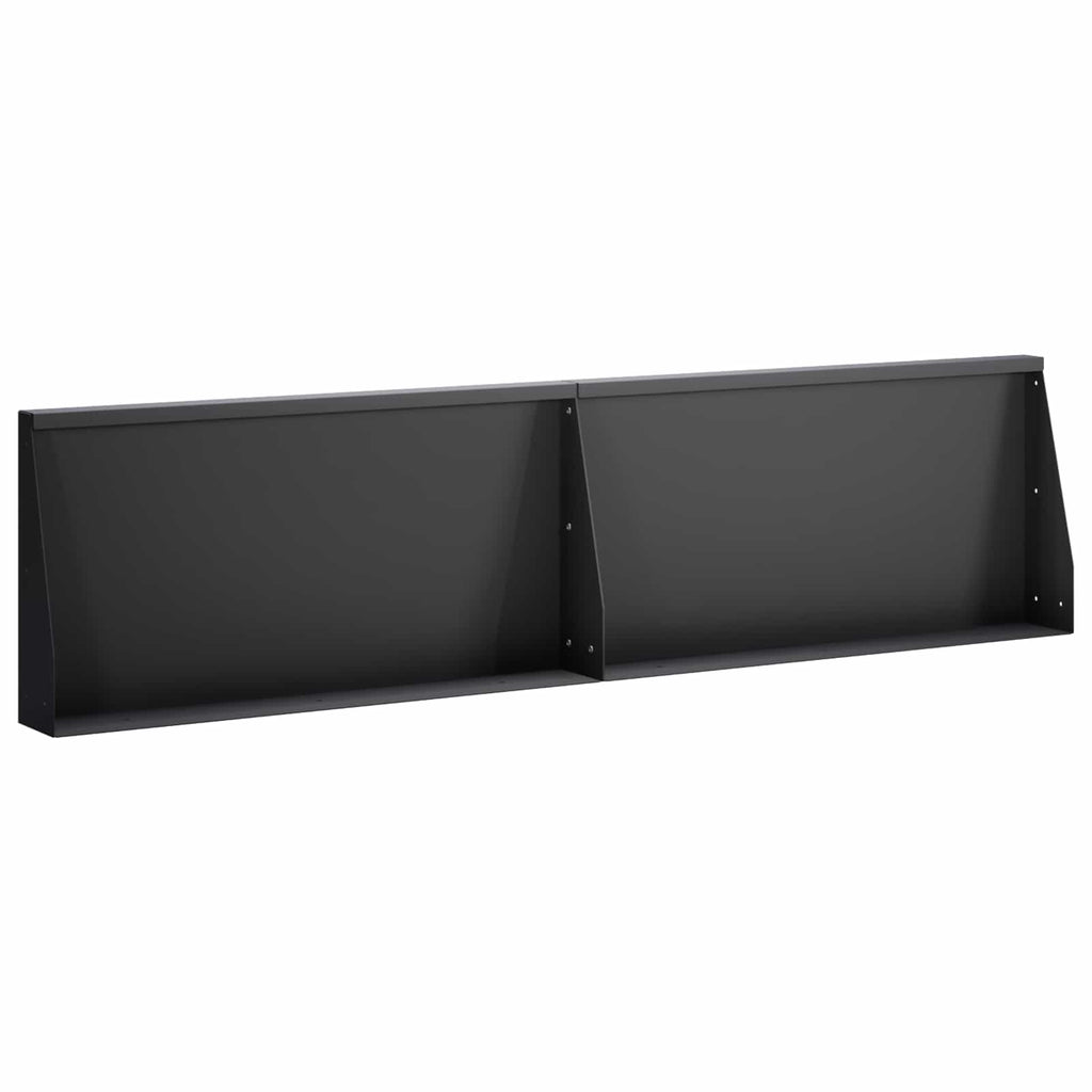vidaXL Mur oporowy 2 szt. 80 x 12 x 30 cm Stal Czarny