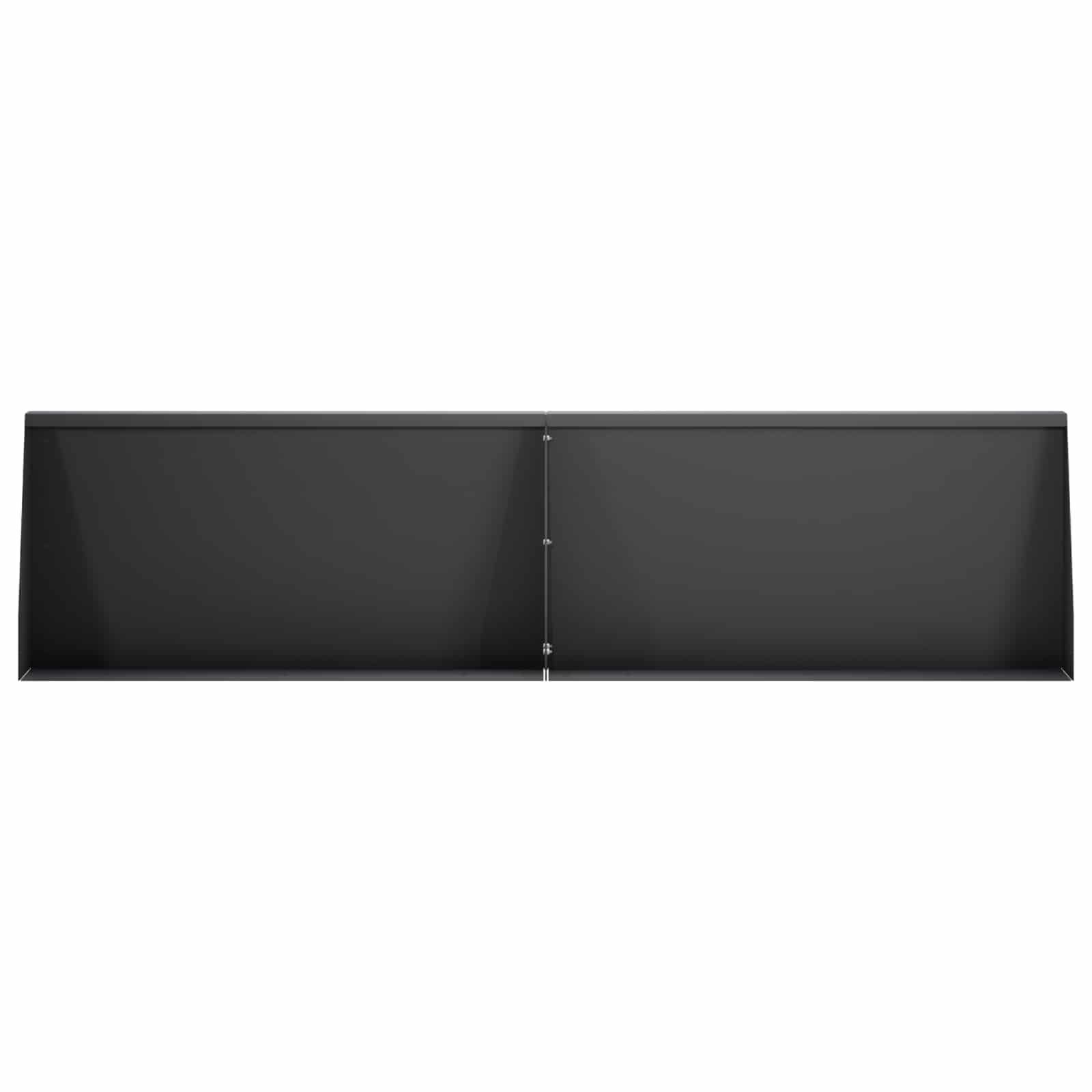 vidaXL Mur oporowy 2 szt. 80 x 12 x 30 cm Stal Czarny