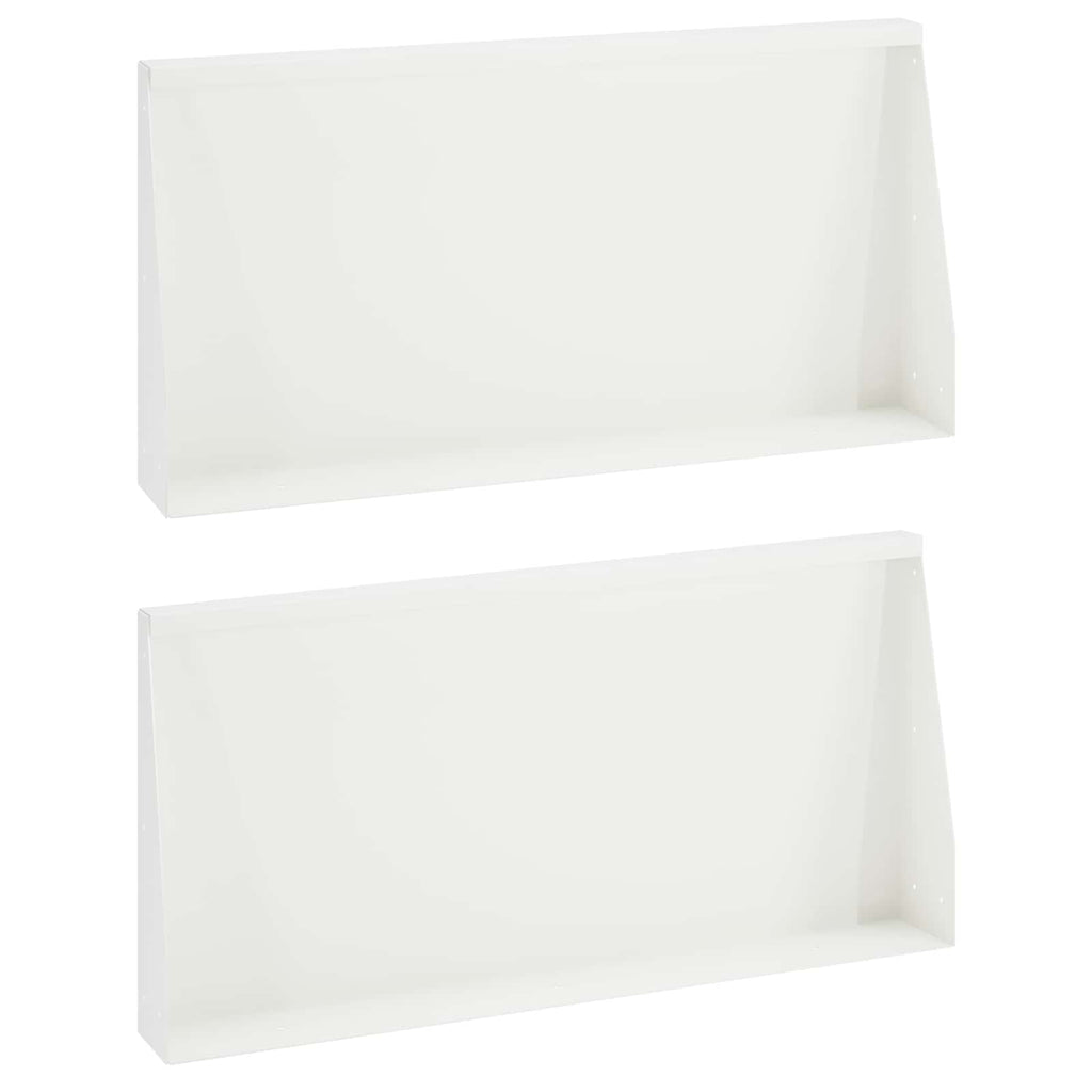 vidaXL Mur oporowy 2 szt. 80 x 12 x 30 cm Stal Biały