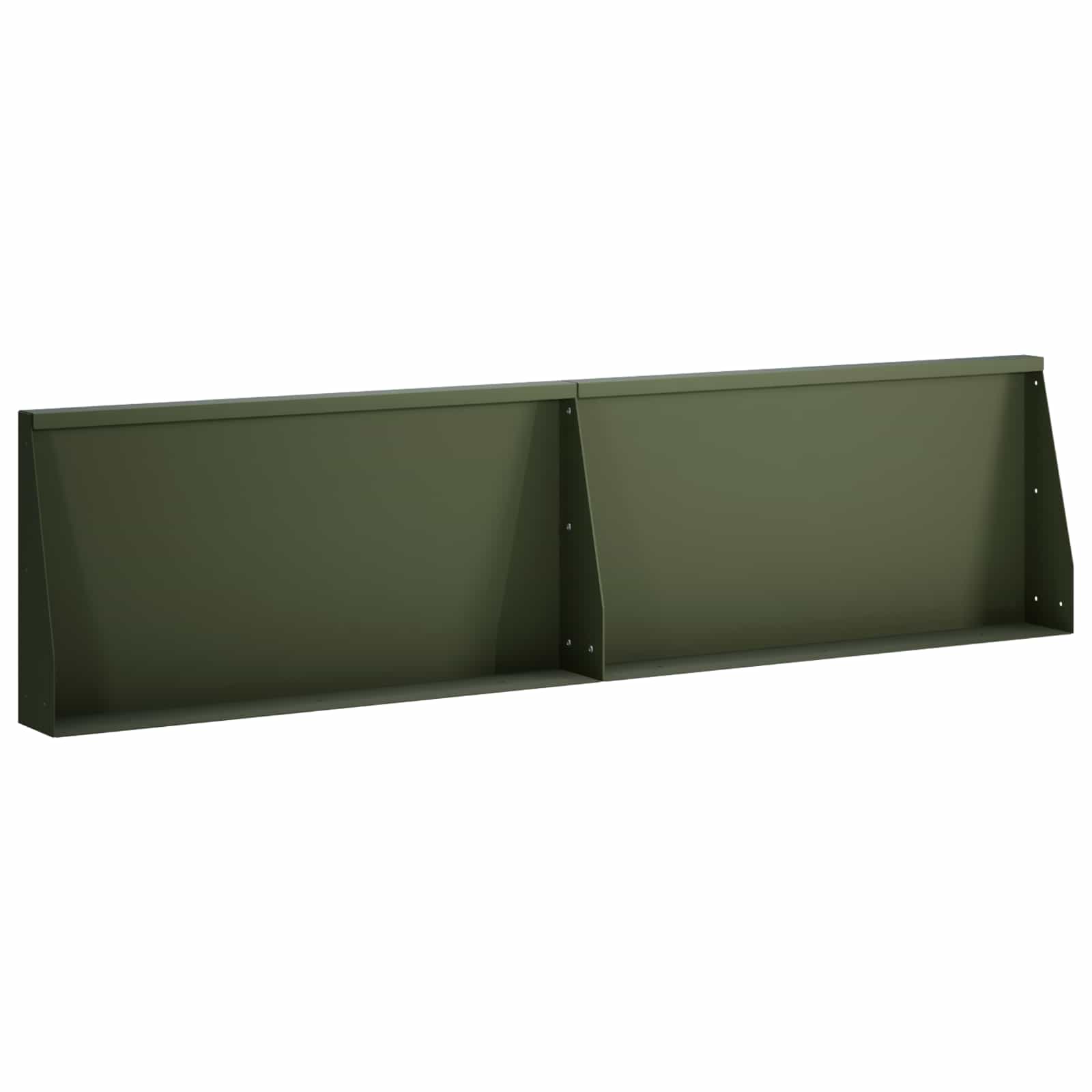 vidaXL Mur oporowy 2 szt. 80 x 12 x 30 cm Stal Oliwkowy zielony