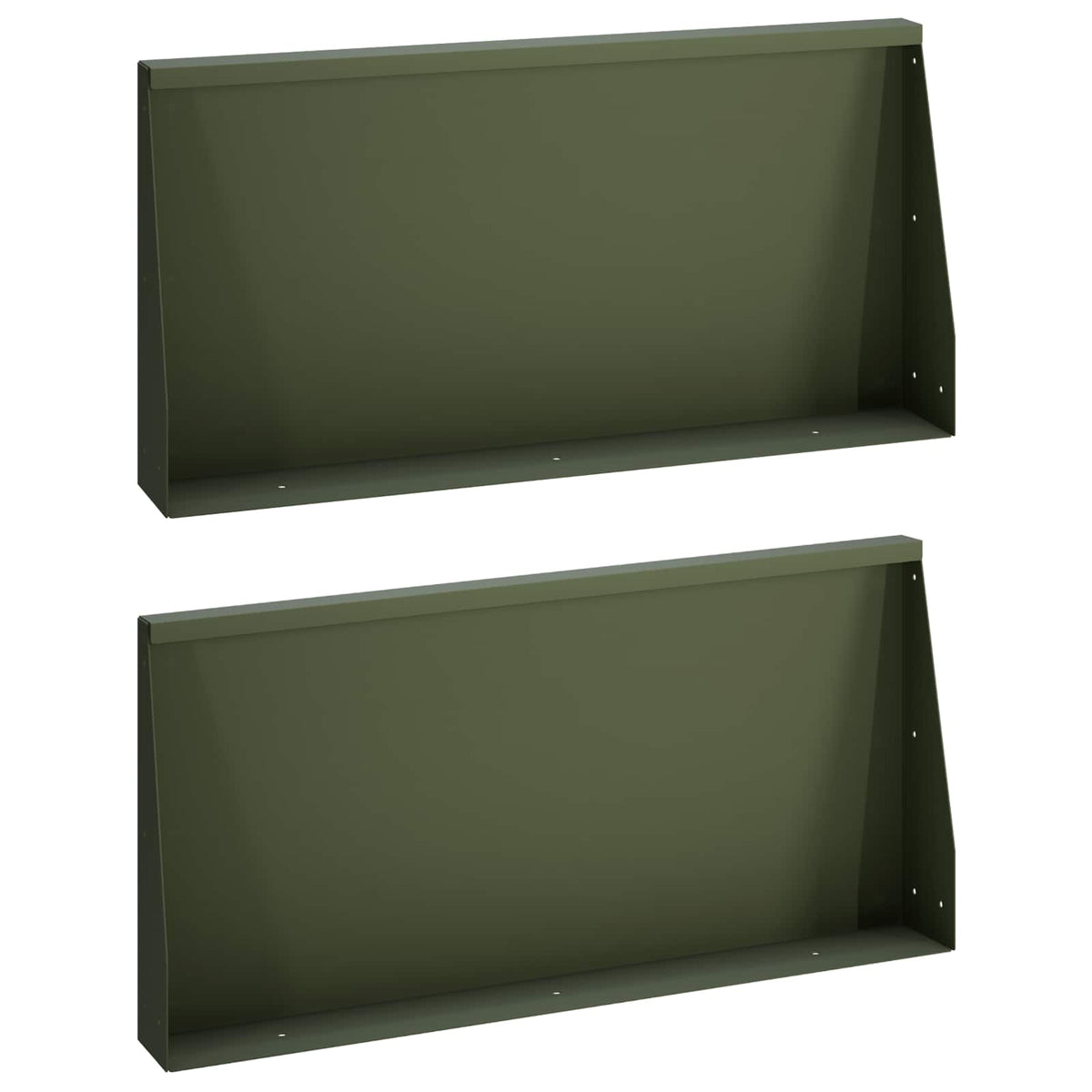 vidaXL Mur oporowy 2 szt. 80 x 12 x 30 cm Stal Oliwkowy zielony