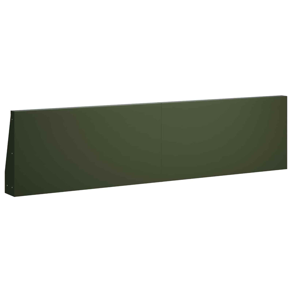vidaXL Mur oporowy 2 szt. 80 x 12 x 30 cm Stal Oliwkowy zielony