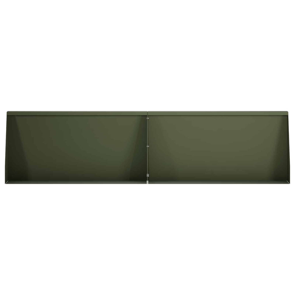 vidaXL Mur oporowy 2 szt. 80 x 12 x 30 cm Stal Oliwkowy zielony