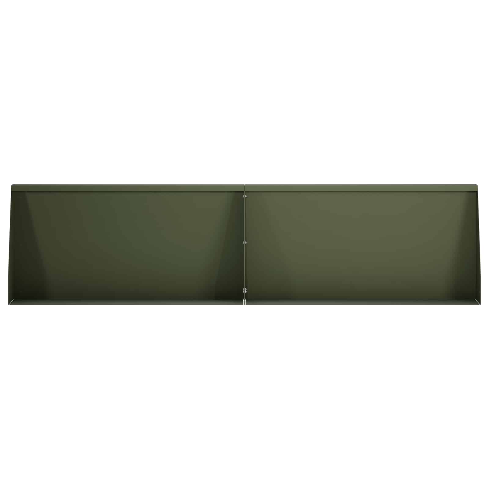 vidaXL Mur oporowy 2 szt. 80 x 12 x 30 cm Stal Oliwkowy zielony