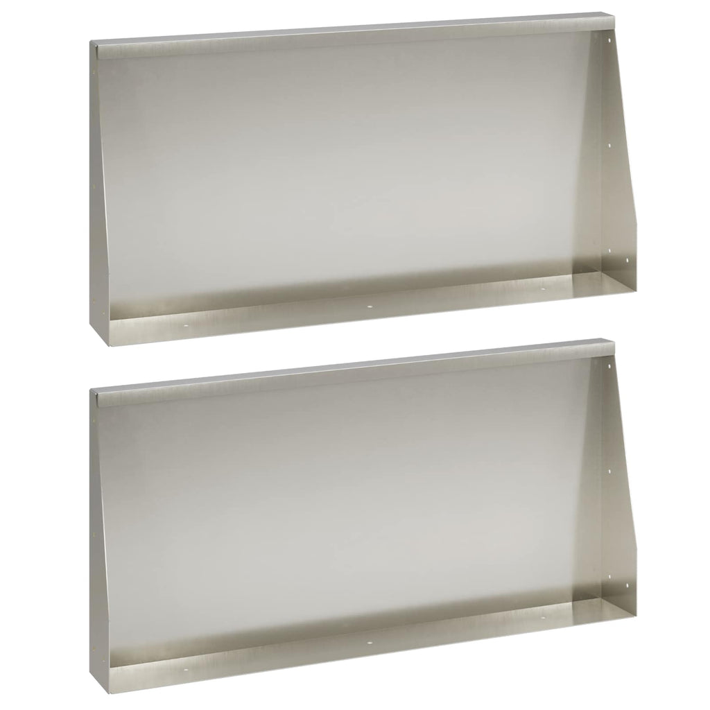 vidaXL Mur oporowy 2 szt. 80 x 12 x 30 cm Stal nierdzewna srebrny