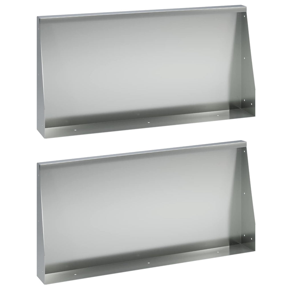 vidaXL Mur oporowy 2 szt. 80 x 12 x 30 cm Stal ocynkowana srebrny