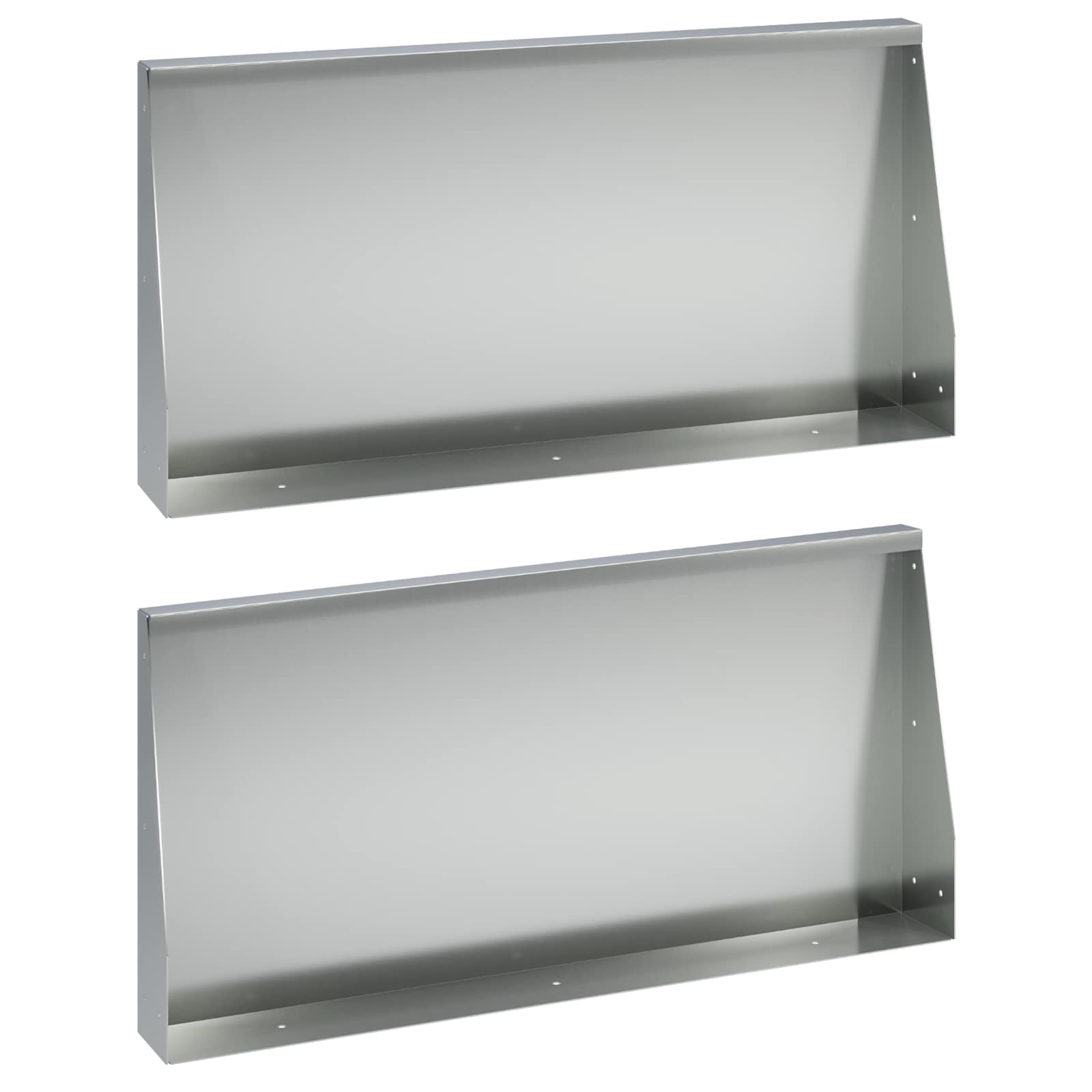 vidaXL Mur oporowy 2 szt. 80 x 12 x 30 cm Stal ocynkowana srebrny