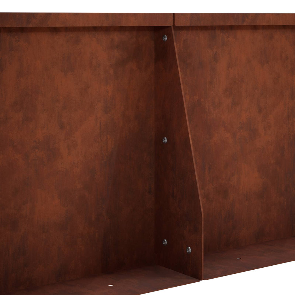 vidaXL Mur oporowy 2 szt. 80 x 12 x 30 cm Stal kortenowska Rdzawy