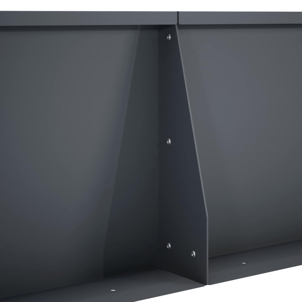 vidaXL Mur oporowy 2 szt. 80 x 12 x 40 cm Stal antracytowy