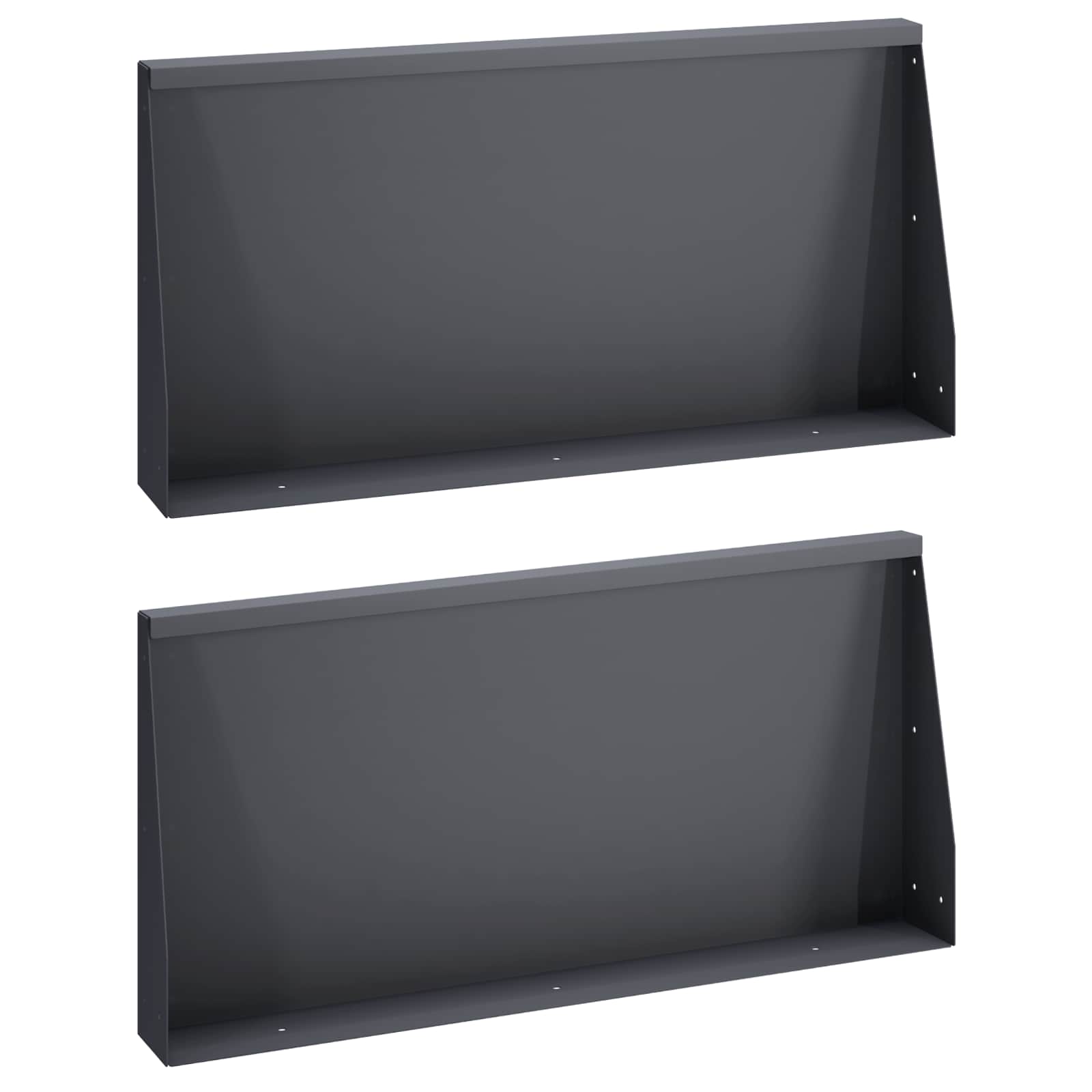 vidaXL Mur oporowy 2 szt. 80 x 12 x 40 cm Stal antracytowy