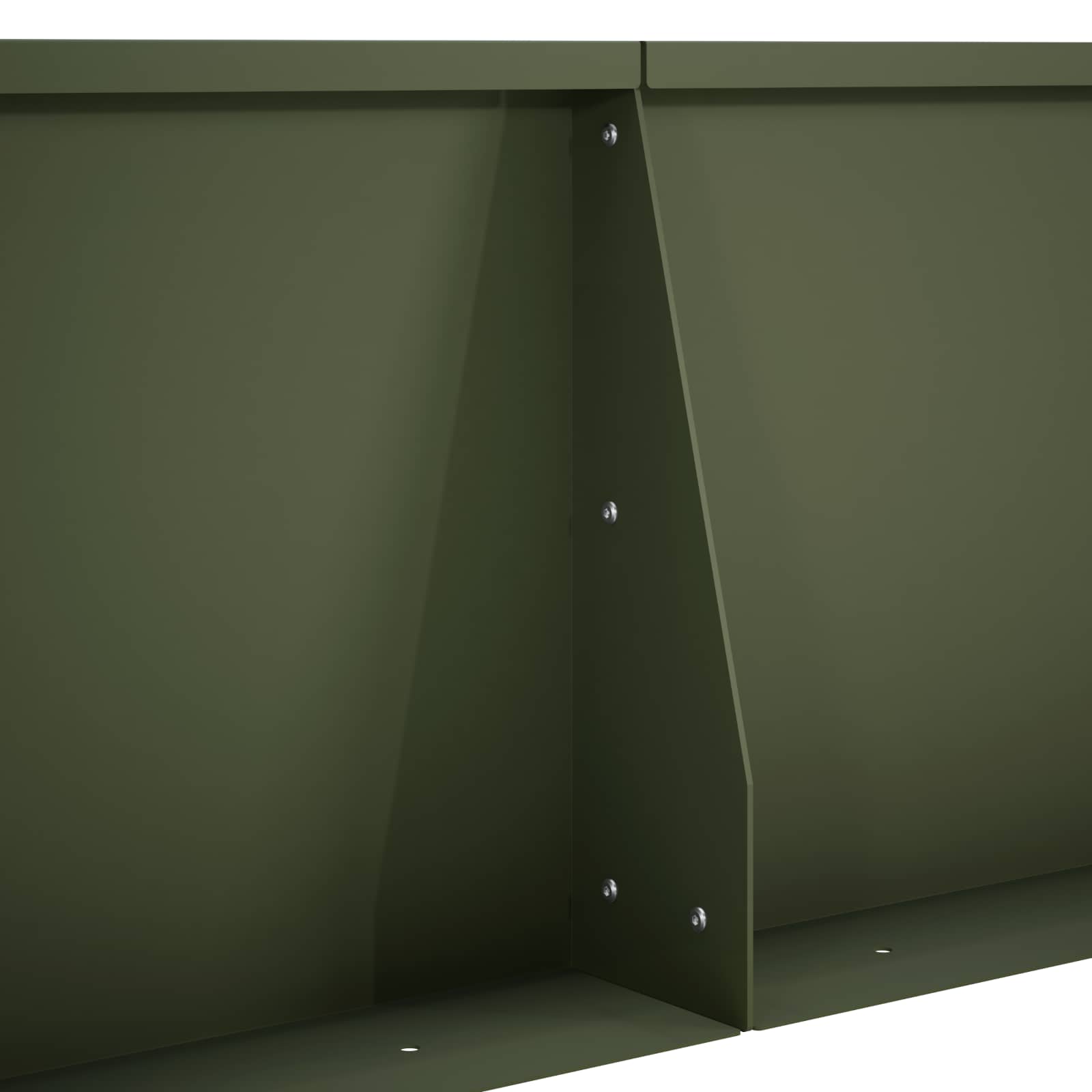 vidaXL Mur oporowy 2 szt. 80 x 12 x 40 cm Stal Oliwkowy zielony