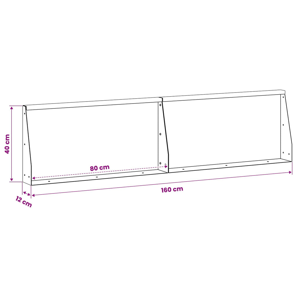vidaXL Mur oporowy 2 szt. 80 x 12 x 40 cm Stal nierdzewna srebrny