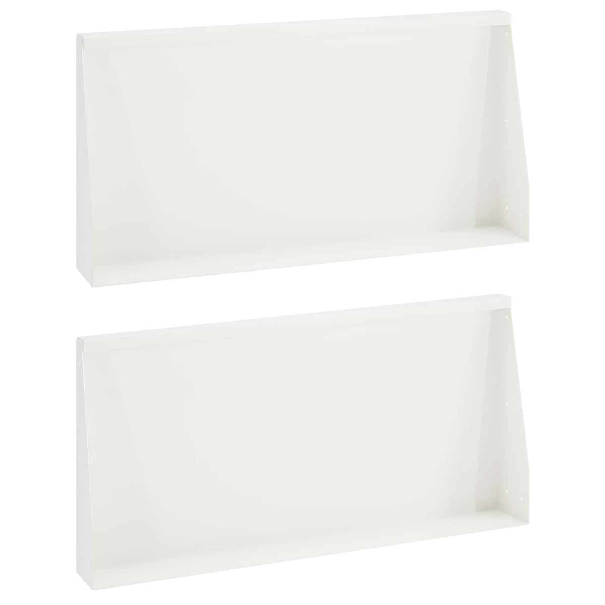 vidaXL Mur oporowy 2 szt. 80 x 12 x 50 cm Stal Biały