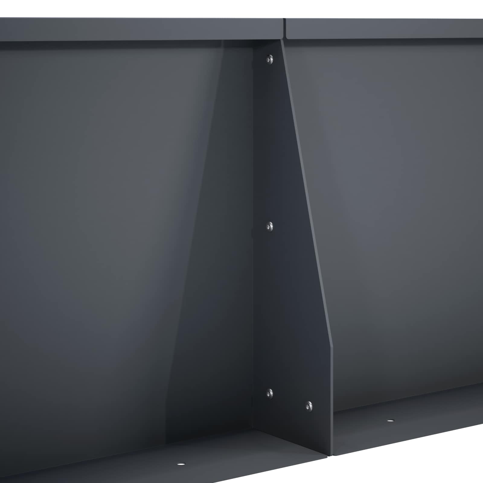 vidaXL Mur oporowy 2 szt. 80 x 12 x 50 cm Stal antracytowy