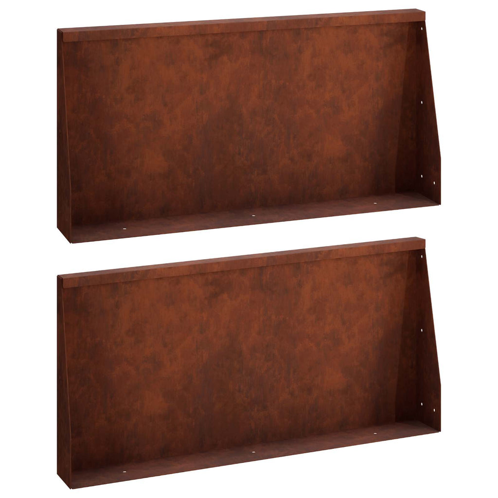 vidaXL Mur oporowy 2 szt. 80 x 12 x 50 cm Stal kortenowska Rdzawy