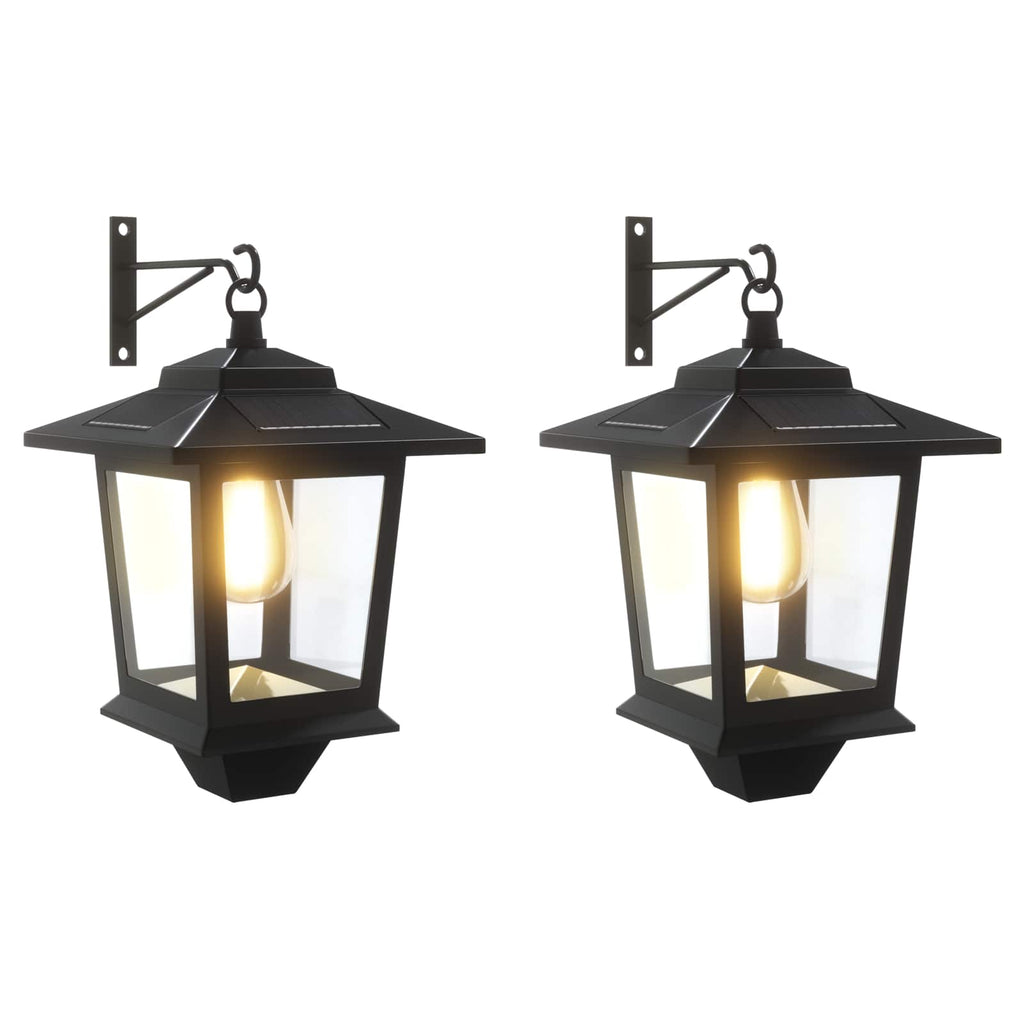 vidaXL Lampa Montażowa na Ścianie 2 szt. Czarny 19 x 14 x 25 cm