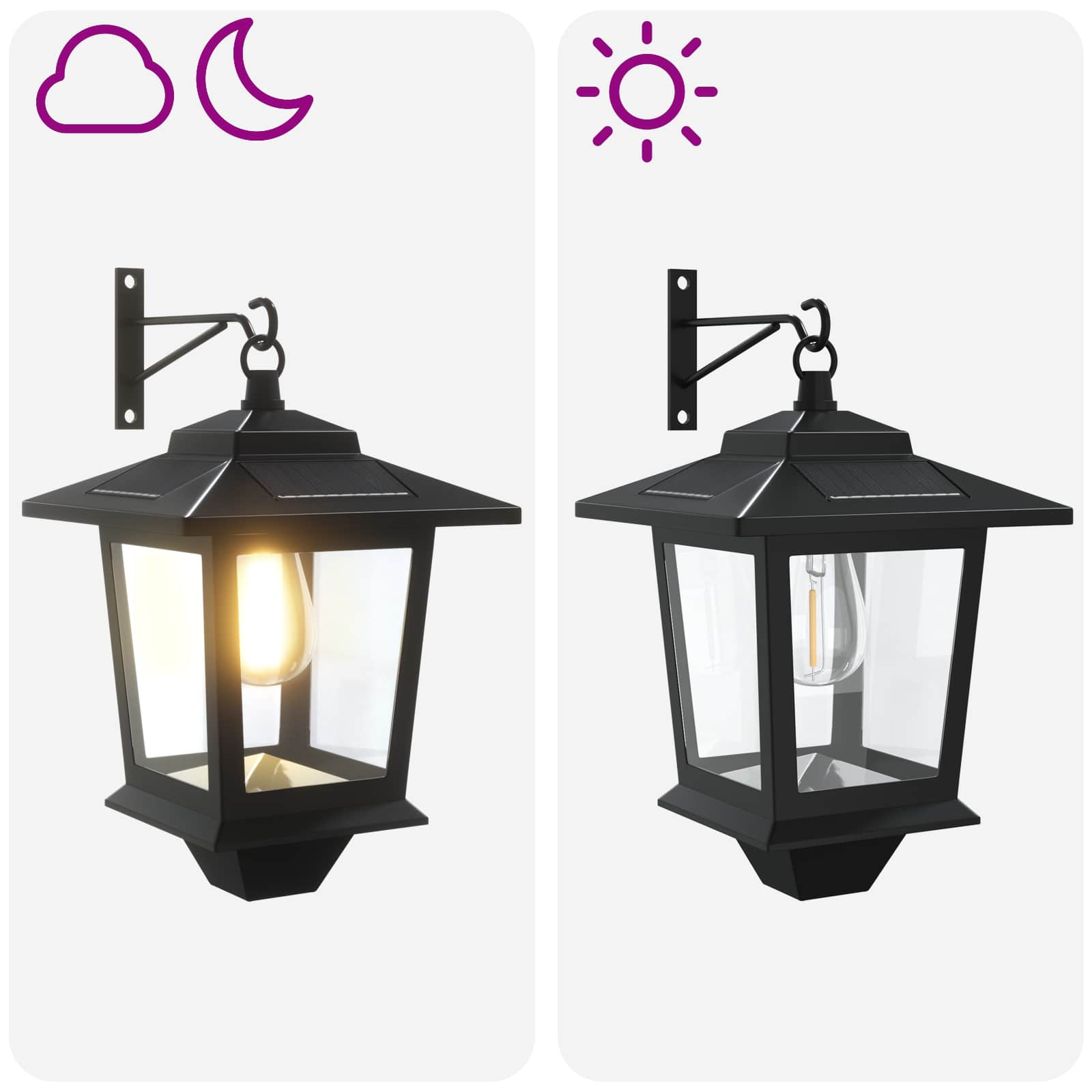 vidaXL Lampa Montażowa na Ścianie 2 szt. Czarny 19 x 14 x 25 cm