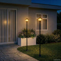 vidaXL Zestaw Lamp Post with LED Bulb 2 szt. Czarny 16 x 16 x 156 cm