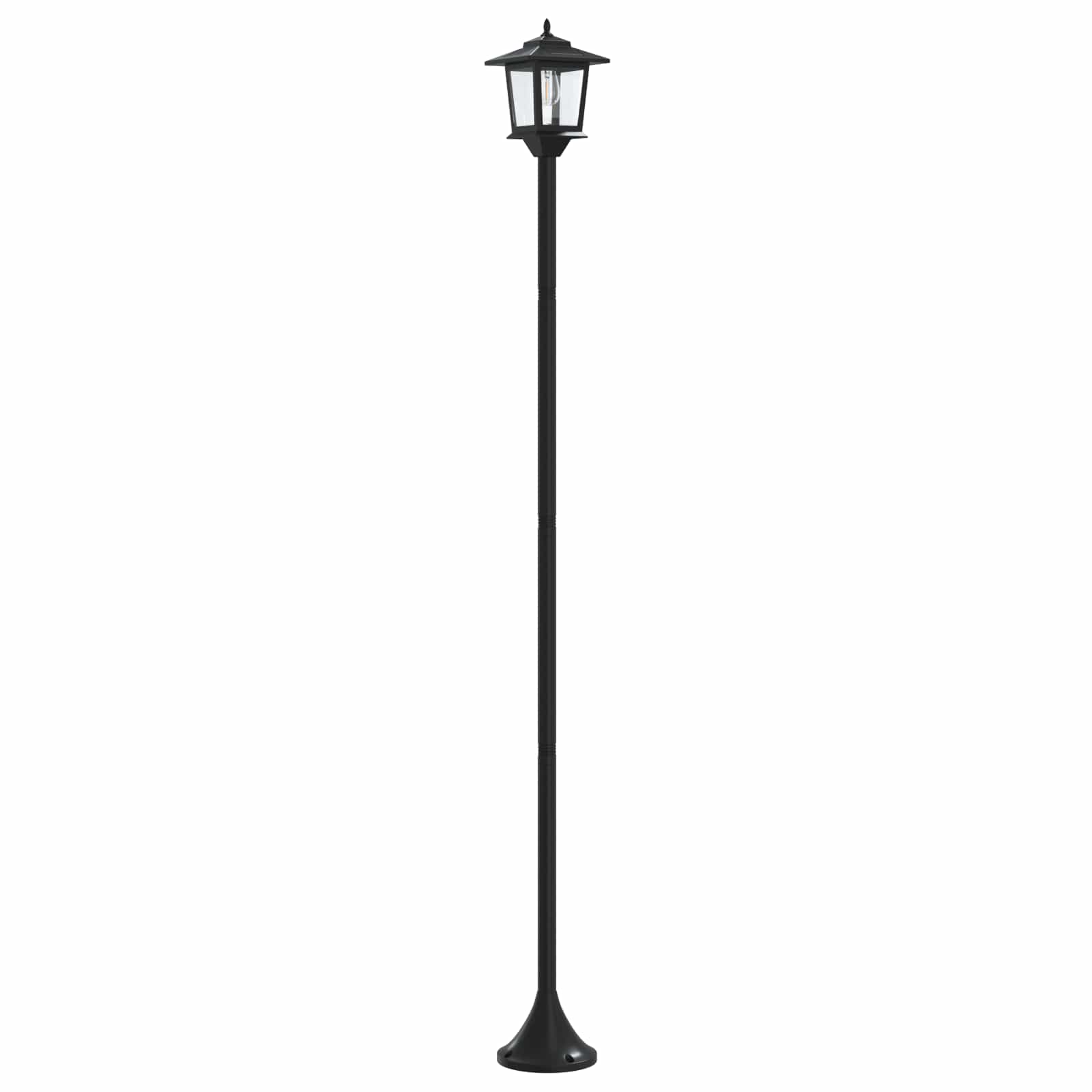 vidaXL Zestaw Lamp Post with LED Bulb 2 szt. Czarny 16 x 16 x 156 cm