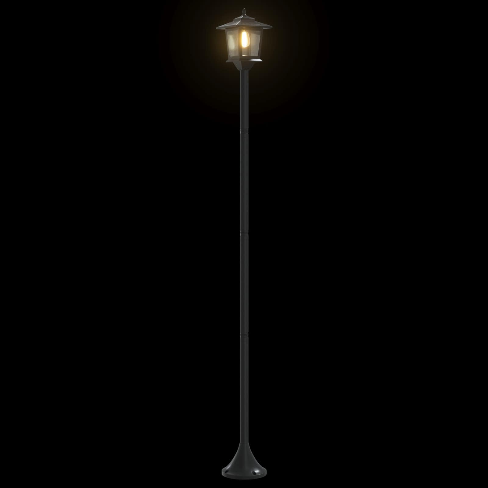 vidaXL Zestaw Lamp Post with LED Bulb 2 szt. Czarny 16 x 16 x 156 cm