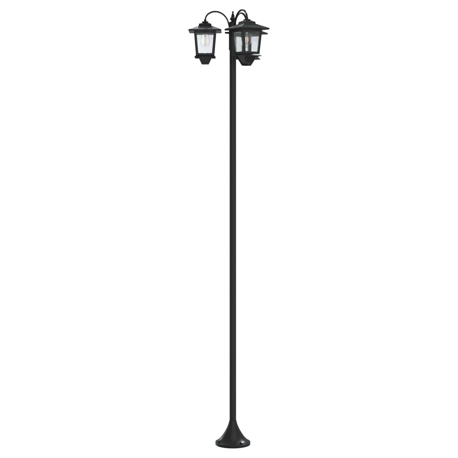 vidaXL Lampion z 3 głowicami Czarny 16 x 16 x 187 cm Aluminium i ABS