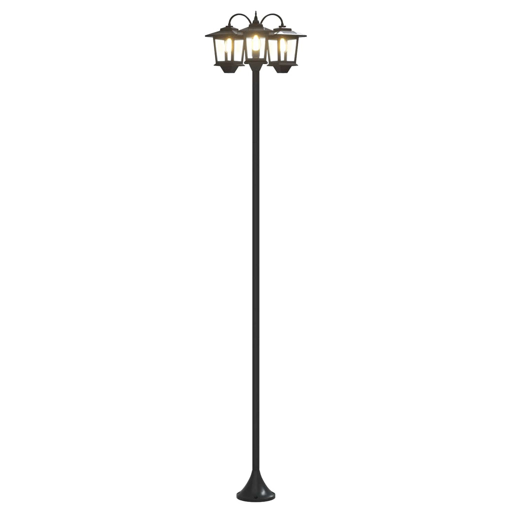 vidaXL Lampion z 3 głowicami Czarny 16 x 16 x 187 cm Aluminium i ABS