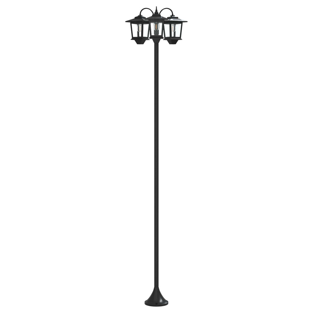 vidaXL Lampion z 3 głowicami Czarny 16 x 16 x 187 cm Aluminium i ABS