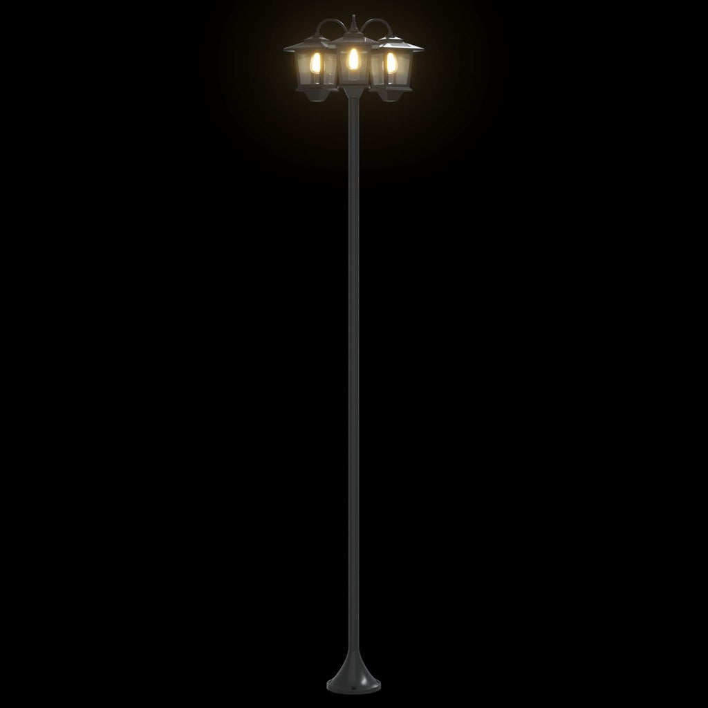 vidaXL Lampion z 3 głowicami Czarny 16 x 16 x 187 cm Aluminium i ABS