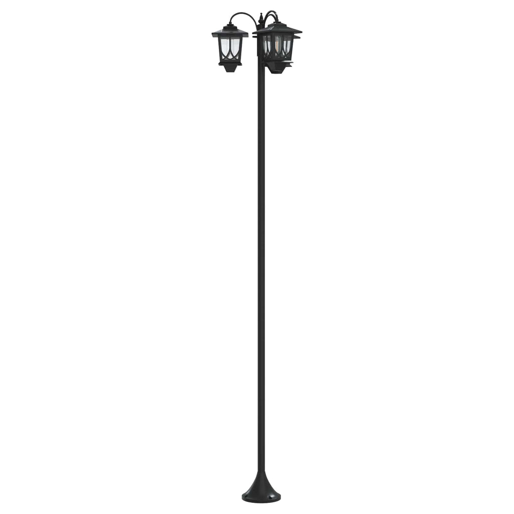 vidaXL Lampion z 3 głowicami Czarny 16 x 16 x 187 cm Aluminium i ABS