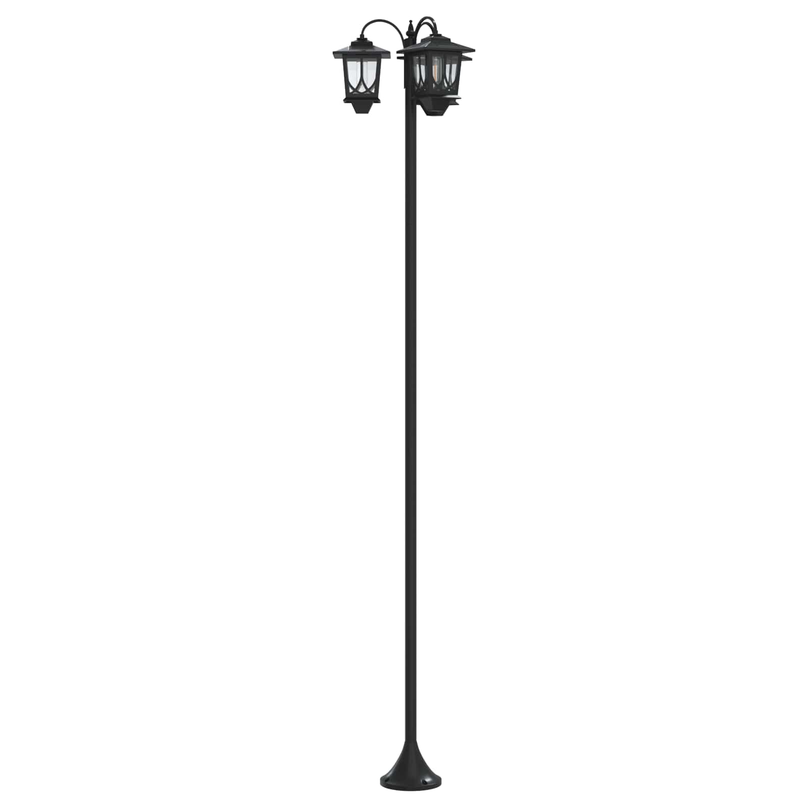 vidaXL Lampion z 3 głowicami Czarny 16 x 16 x 187 cm Aluminium i ABS