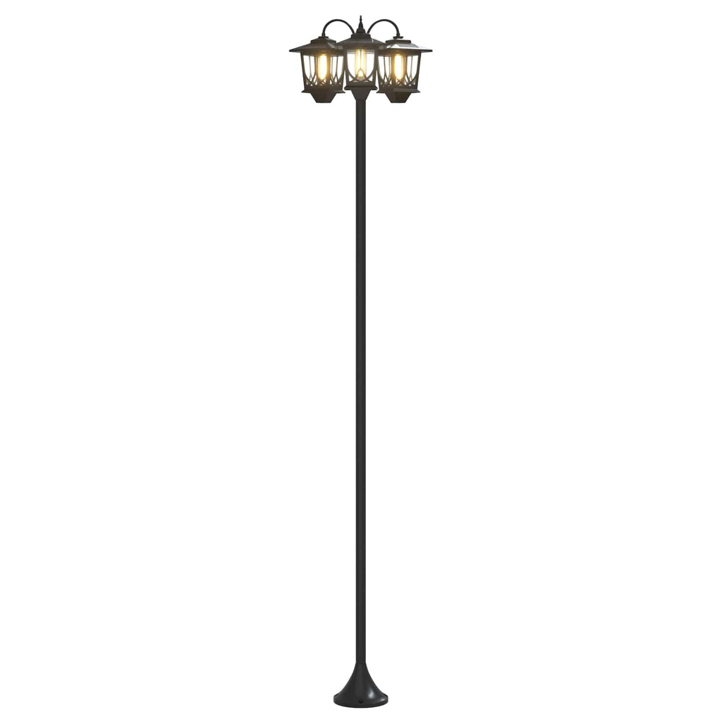 vidaXL Lampion z 3 głowicami Czarny 16 x 16 x 187 cm Aluminium i ABS