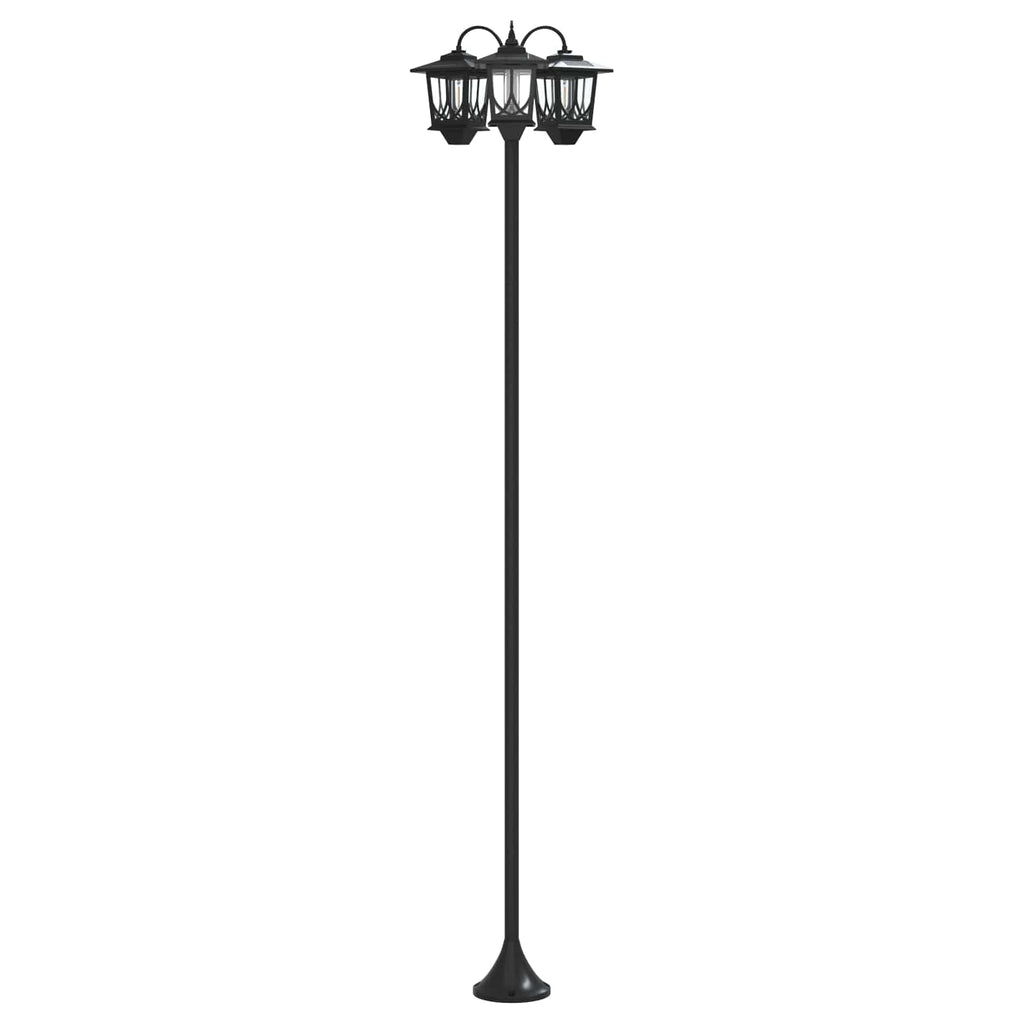 vidaXL Lampion z 3 głowicami Czarny 16 x 16 x 187 cm Aluminium i ABS