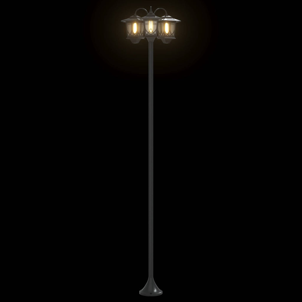 vidaXL Lampion z 3 głowicami Czarny 16 x 16 x 187 cm Aluminium i ABS
