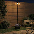vidaXL Lampion z 3 głowicami Czarny 32 x 32 x 188 cm Aluminium i ABS