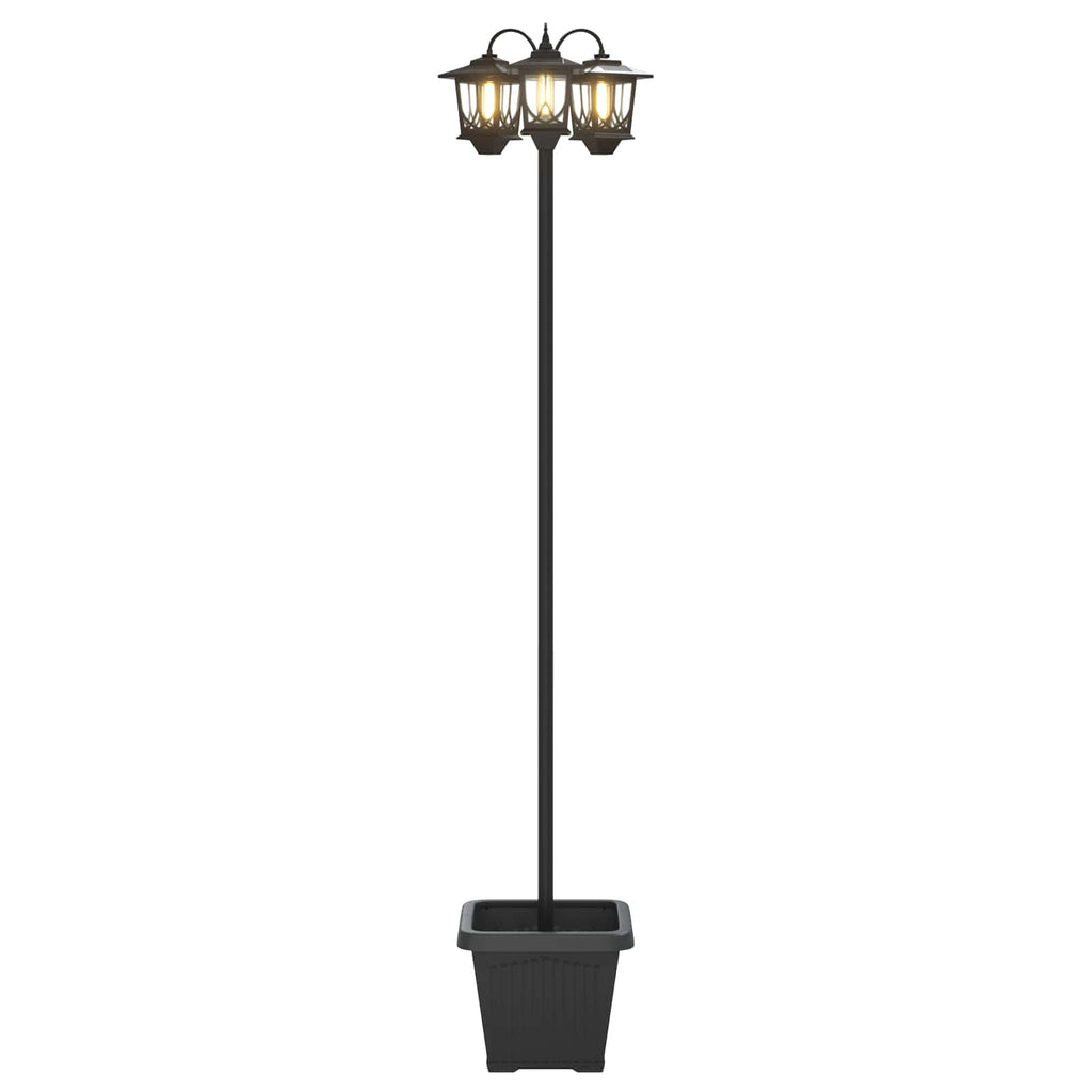 vidaXL Lampion z 3 głowicami Czarny 32 x 32 x 188 cm Aluminium i ABS