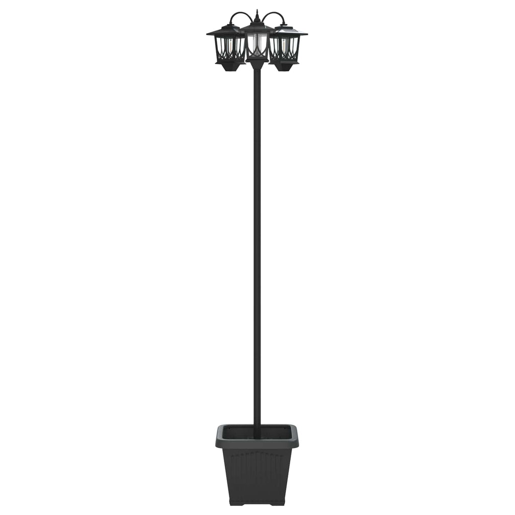 vidaXL Lampion z 3 głowicami Czarny 32 x 32 x 188 cm Aluminium i ABS