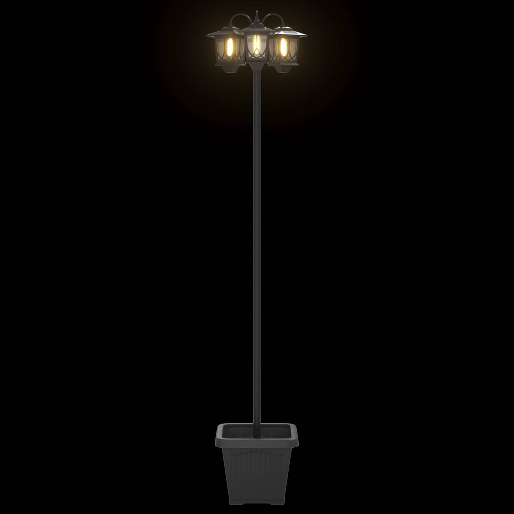 vidaXL Lampion z 3 głowicami Czarny 32 x 32 x 188 cm Aluminium i ABS