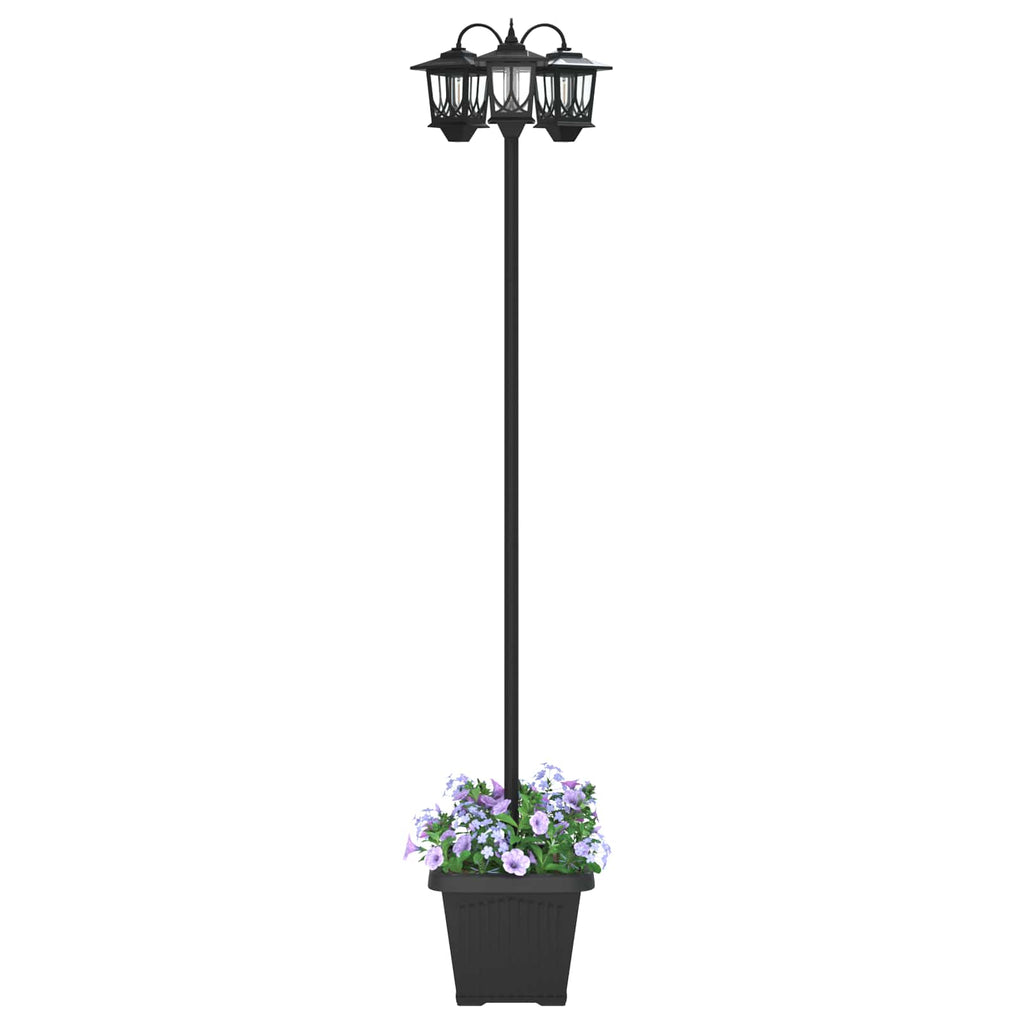 vidaXL Lampion z 3 głowicami Czarny 32 x 32 x 188 cm Aluminium i ABS