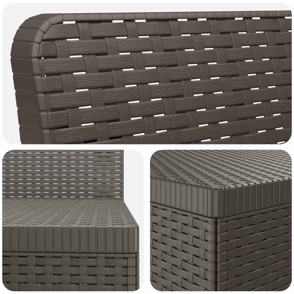 vidaXL Sofa Ogrodowa 3-osobowa Rattanowa PP jasnoszary