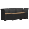 vidaXL Sofa ogrodowa 3-osobowa z poduszkami w rattanowym wyglądzie PP