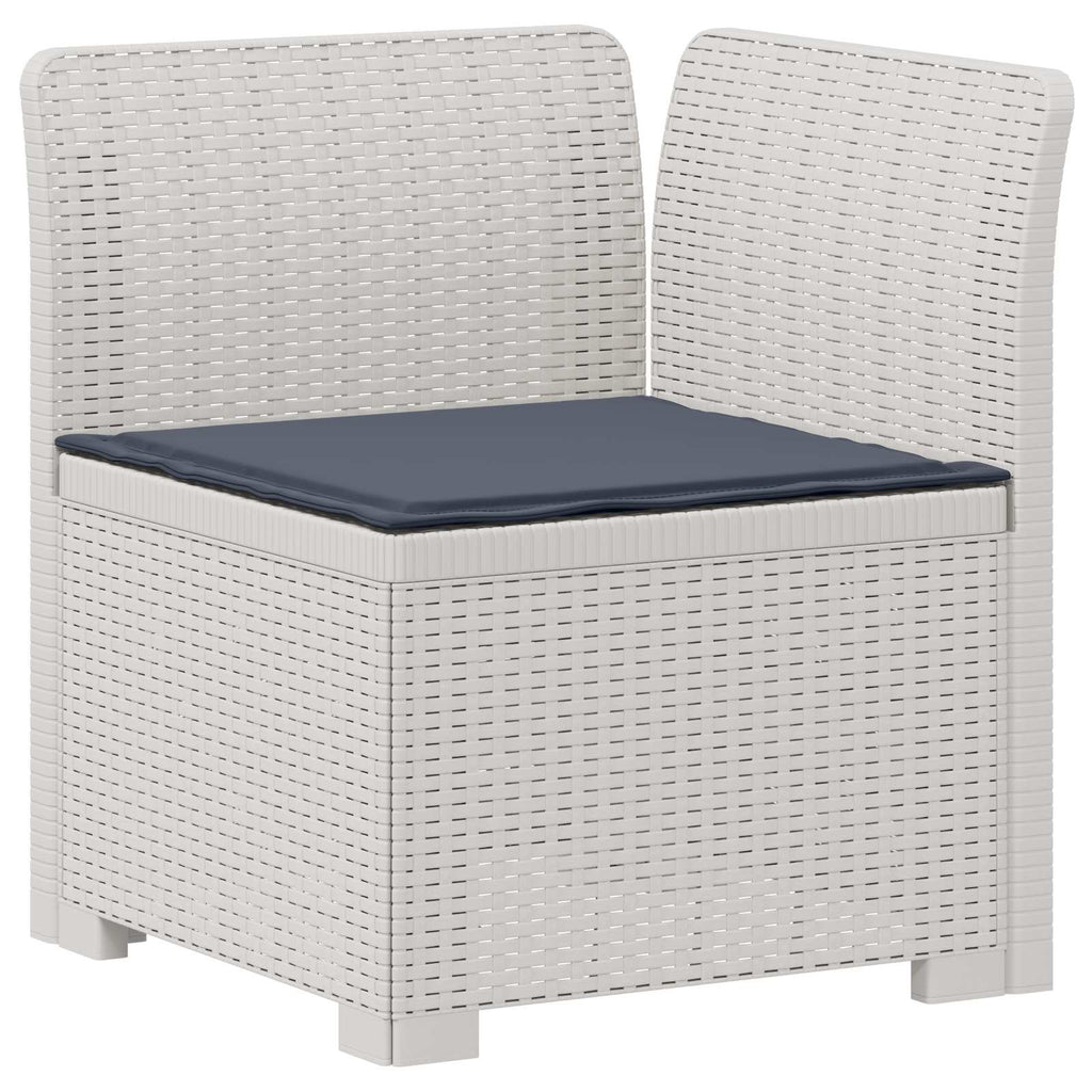 vidaXL Sofa ogrodowa 3-osobowa z poduszkami w rattanowym wyglądzie PP