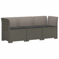 vidaXL Sofa ogrodowa 3-osobowa z poduszkami w rattanowym wyglądzie PP