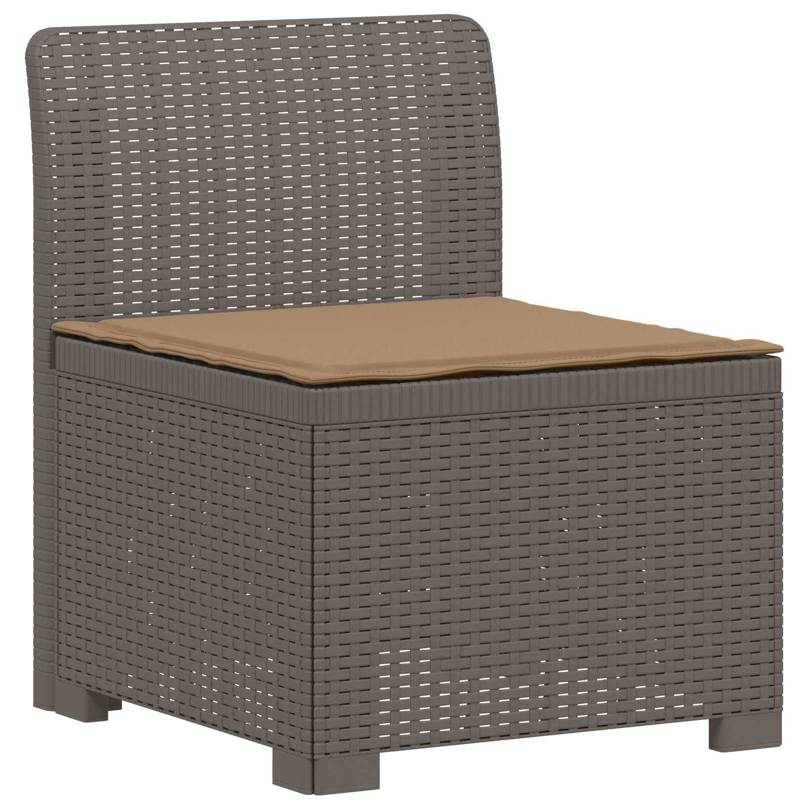 vidaXL Sofa ogrodowa 3-osobowa z poduszkami w rattanowym wyglądzie PP