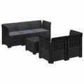 vidaXL 5-osobowa sofa ogrodowa z poduszkami w stylu rattanowym PP