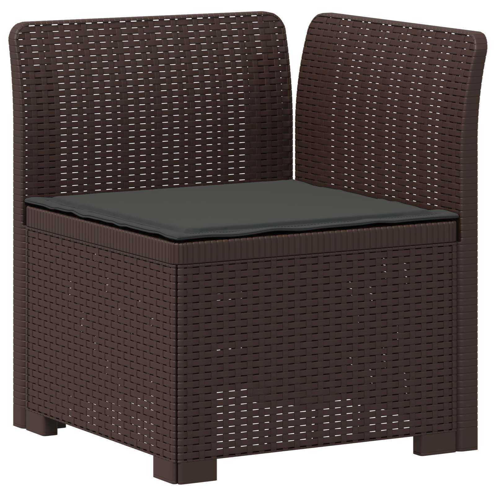 vidaXL 5-osobowa sofa ogrodowa z poduszkami w stylu rattanowym PP