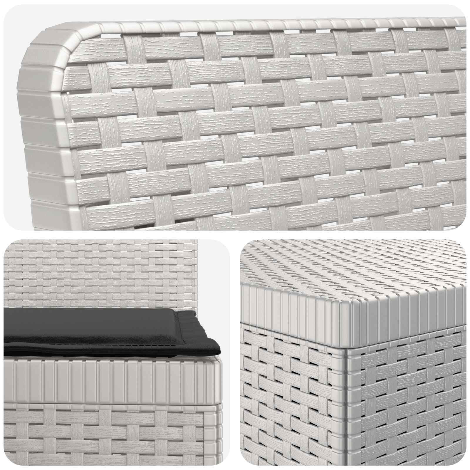 vidaXL 5-osobowa sofa ogrodowa z poduszkami w stylu rattanowym PP
